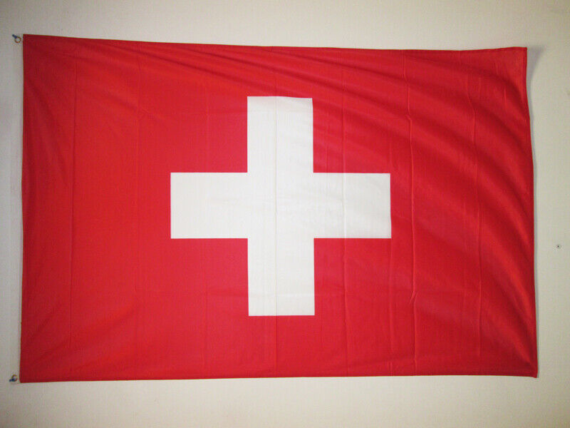 BANDIERA SVIZZERA 150x90cm - BANDIERA SVIZZERA 90 x 150 cm speciale esterno - Nu