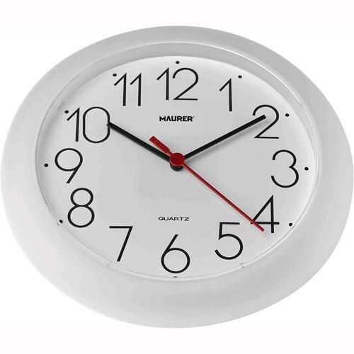 Orologio Bianco Da Parete Struttura E Quadrante Plastica - Maurer