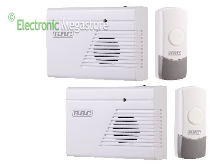 KIT 2 CAMPANELLI WIRELESS SENZA FILI CON PULSANTI IP44 GBC 67834165