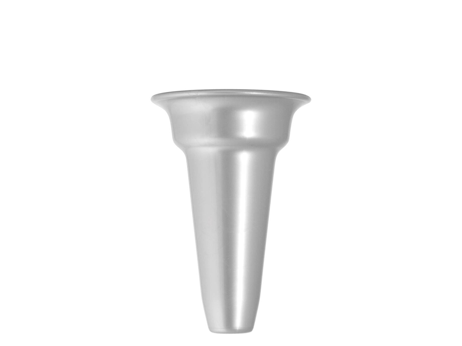 Vaso Cimitero per loculo Argento Plastica N.4 Cm 17 Grigio Home
