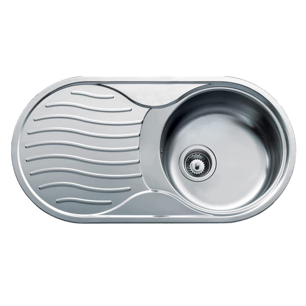 FREGADERO DR-80 1C 1E IZQDA Fregadero inox cubeta redonda y escurridor izqda., 1
