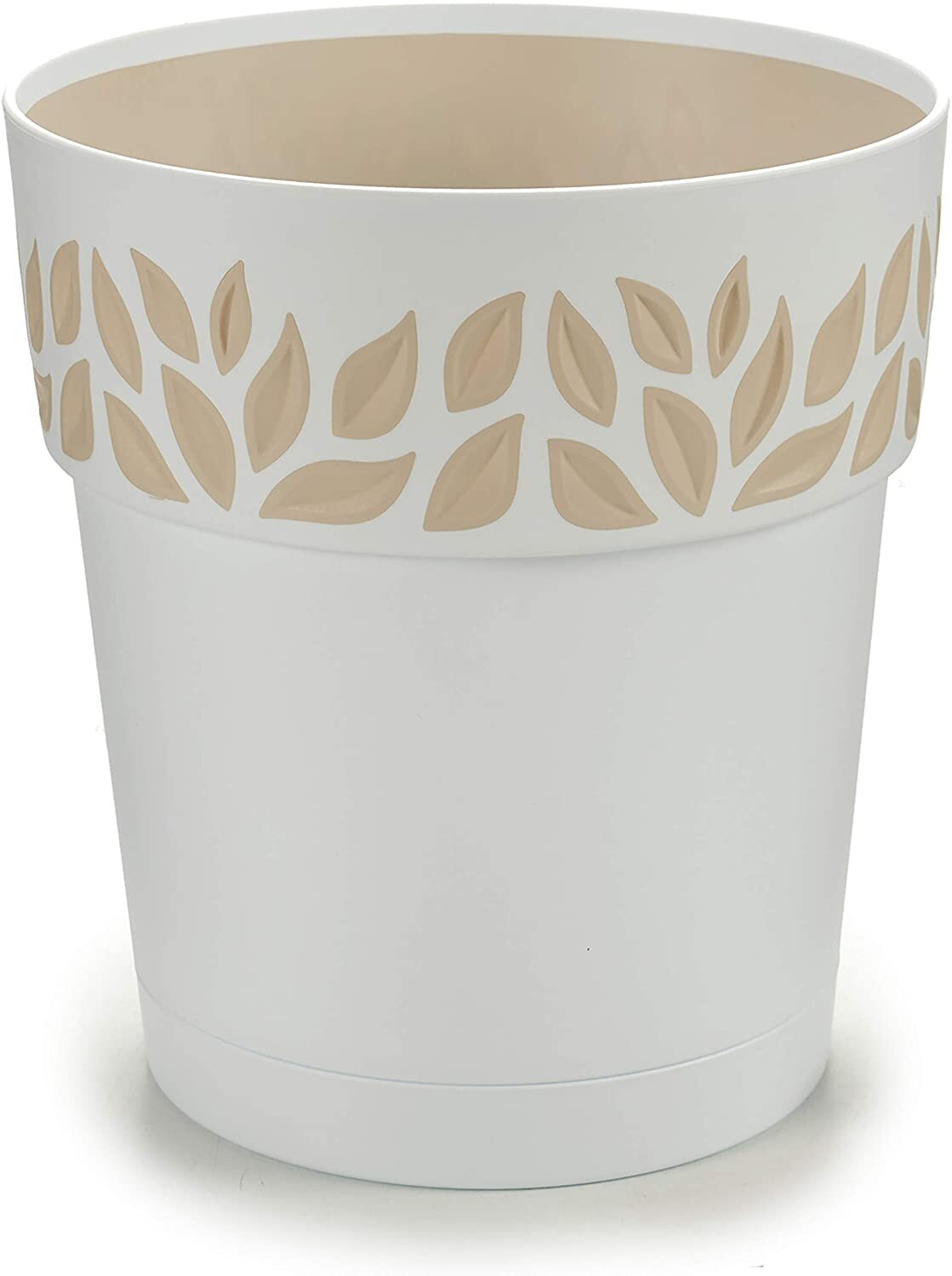 STEFANPLAST  VASO TONDO 'CLOE' ø 30 x h.29 - bianco/travertino -- DF 6126580