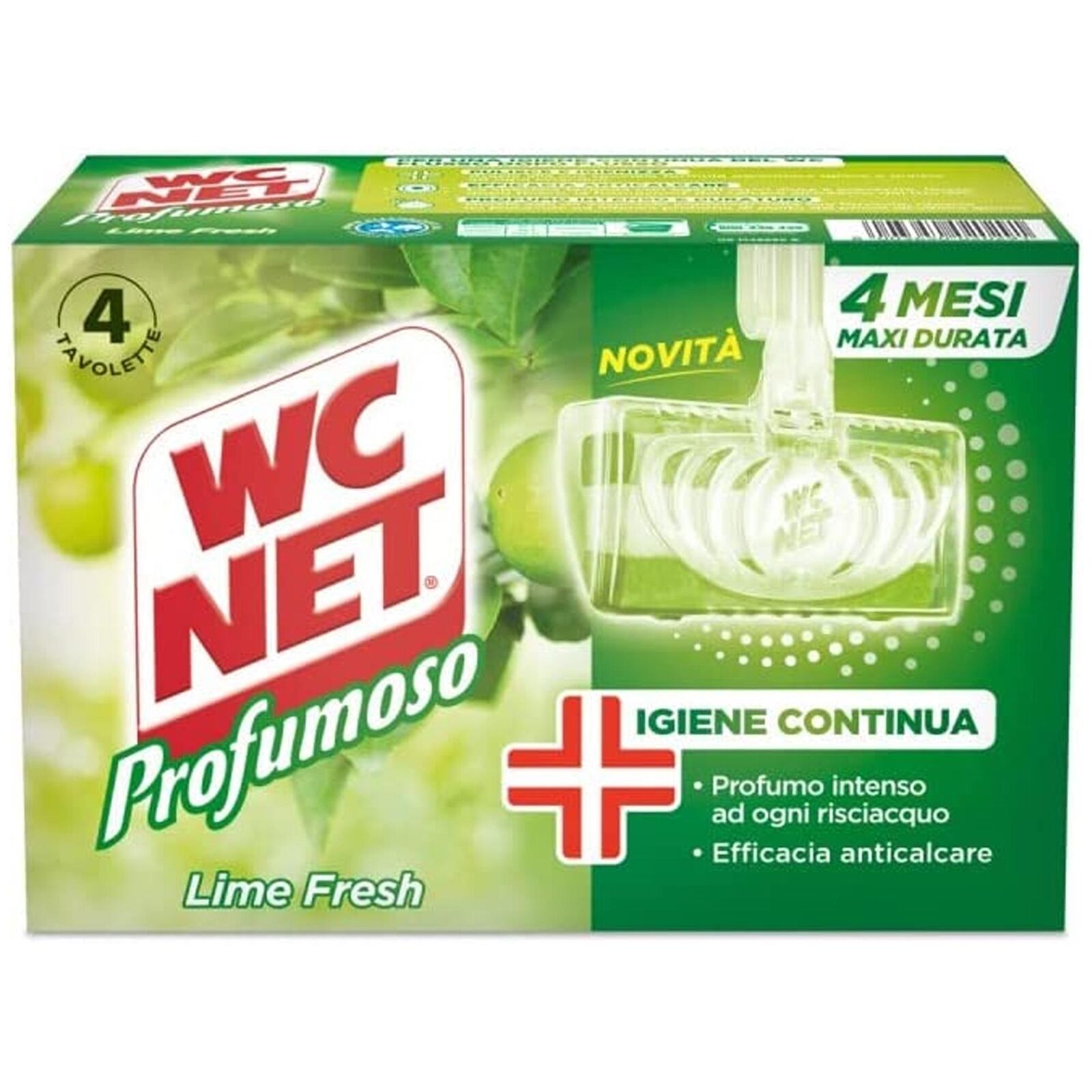 WC NET TAVOLETTA IGIENIZZANTE 4PZ FRAGRANZA LIME FRESH