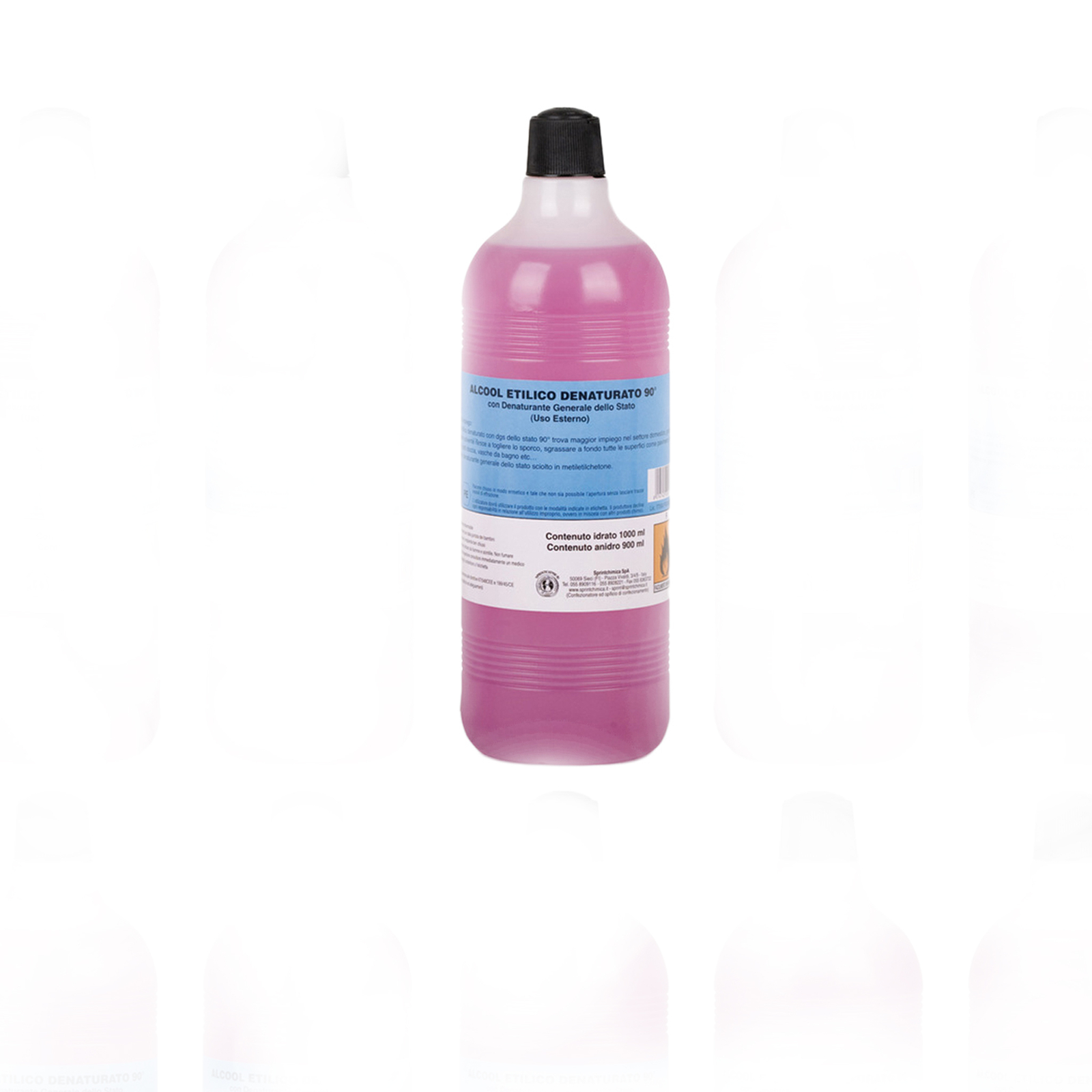 Alcool Etilico Denaturato Rosso 90° 1Lt