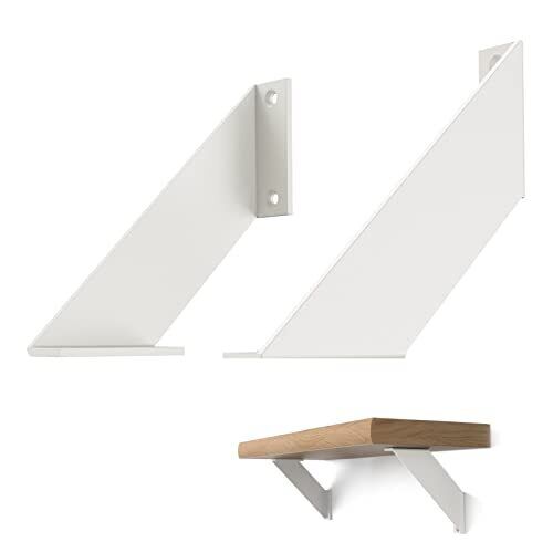 Chas Bete Reggimensola Bianco, Staffe per Mensole Pesanti, Staffa Mensola (B0v)