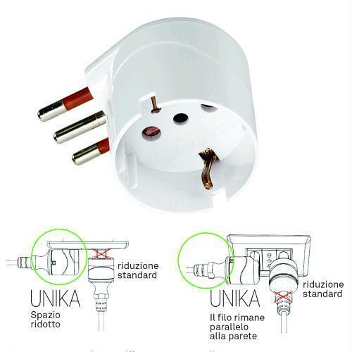 Rosi Adattatore Schuko 90° 16A 2P+T