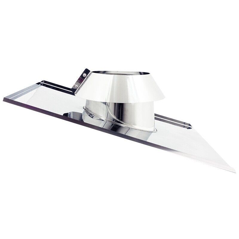 Faldale inclinato in acciaio inox 6 decimi AISI 304 per tubo da 220mm