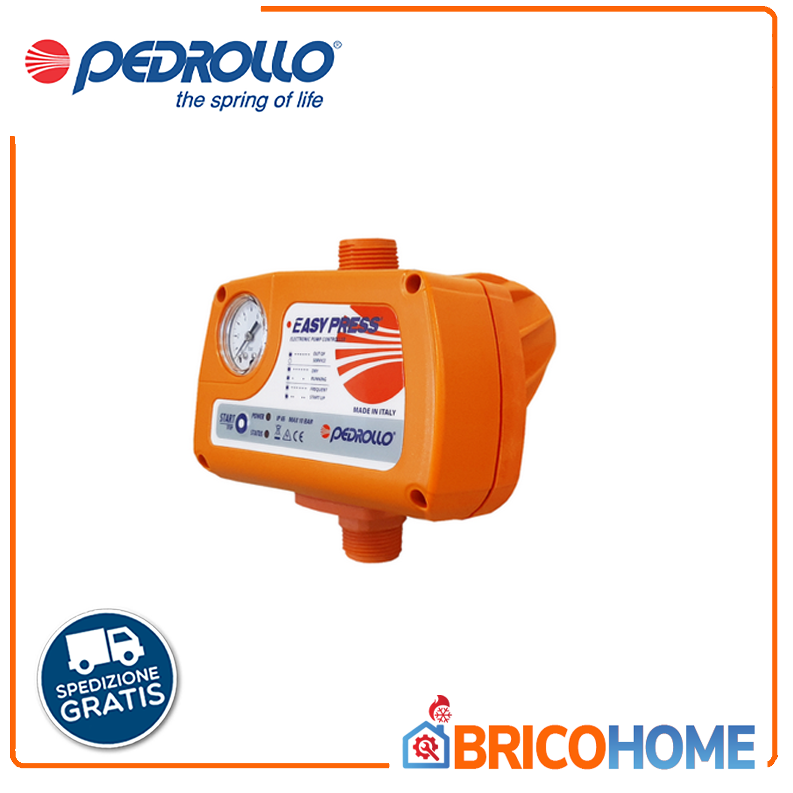 Presscontrol Pedrollo EASYPRESS Regolatore pressione elettronico bar 2,2