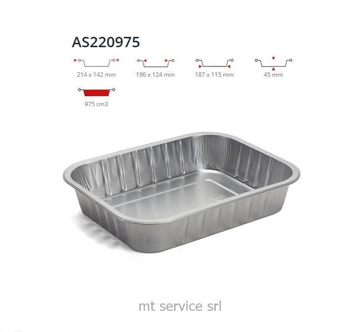 CONTENITORE IN ALLUMINIO RIUTILIZZABILE RETTANGOLARE  NUDO PLAIN