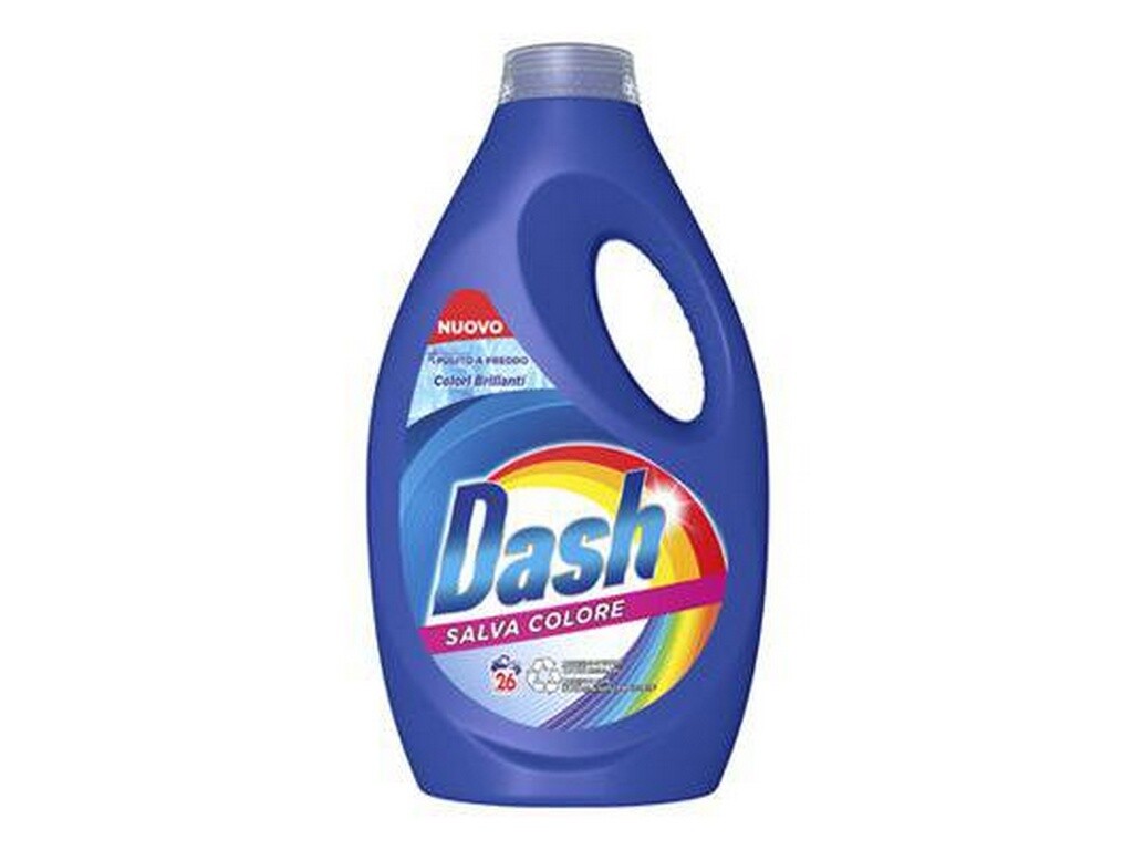 DASH DETERSIVO LIQUIDO PER LAVATRICE 26 LAVAGGI SALVA COLORE CAPI COLORATI