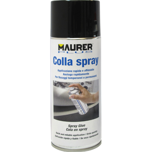 Colla Universale Spray Maurer Plus 400Ml Tessuti Metallo Pelle Sughero Plastica