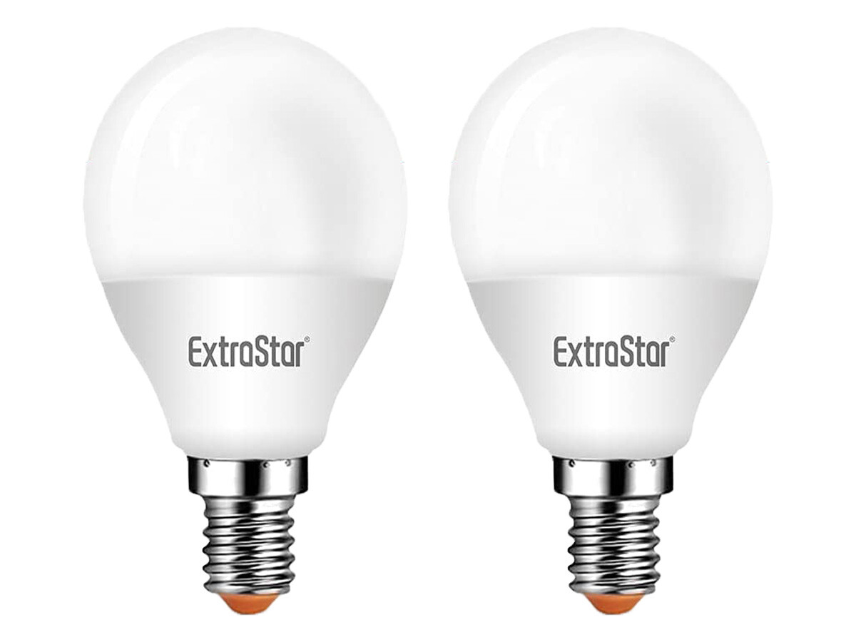 2 PZ Lampada A Led E14 P45 6W Bianco Neutro 4200K 480 Lumen