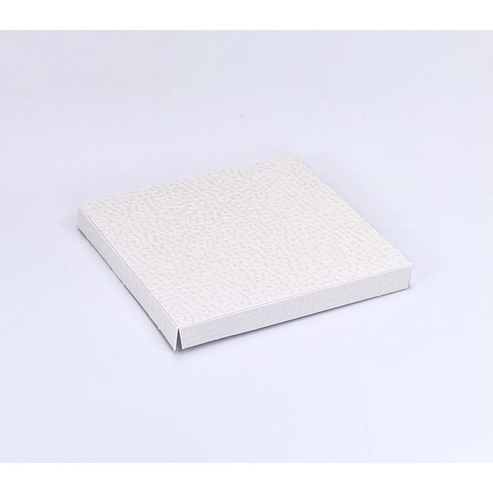 50 PZ PELLE BIANCO 10x10x1cm Fondo Fondino per scatole in PVC Bomboniera 14ET