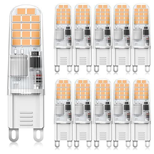 RuLEDne G9 Led, lampadine G9 Led, 2W G9 LED bianco caldo 2700K, angolo (r7b)