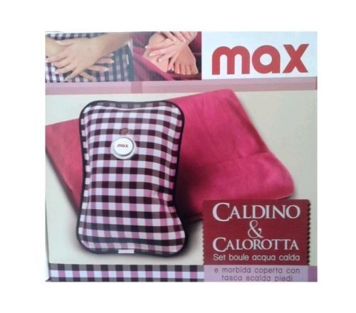 MAX CALDINO & CALOROTTA SET BORSA ACQUA CALDA E COPERTA CON TASCA SCALDA PIEDI