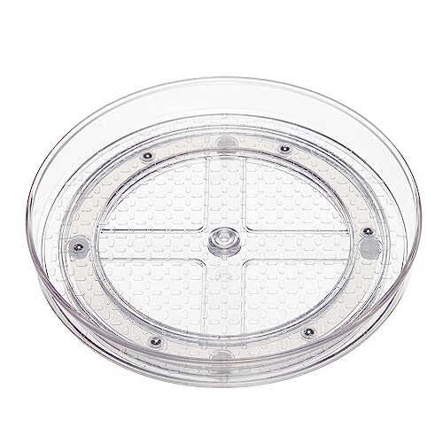 Amazon Basics - Lazy Susan, organizer trasparente girevole da 23 cm - Confezione