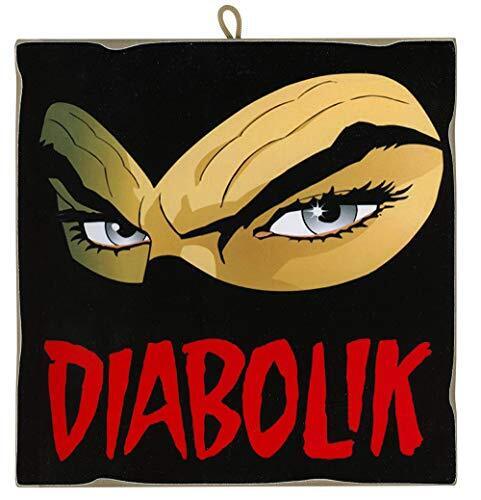 KUSTOM ART Quadro Quadretto Stile Vintage Serie Fumetti Diabolik da (C7Z)