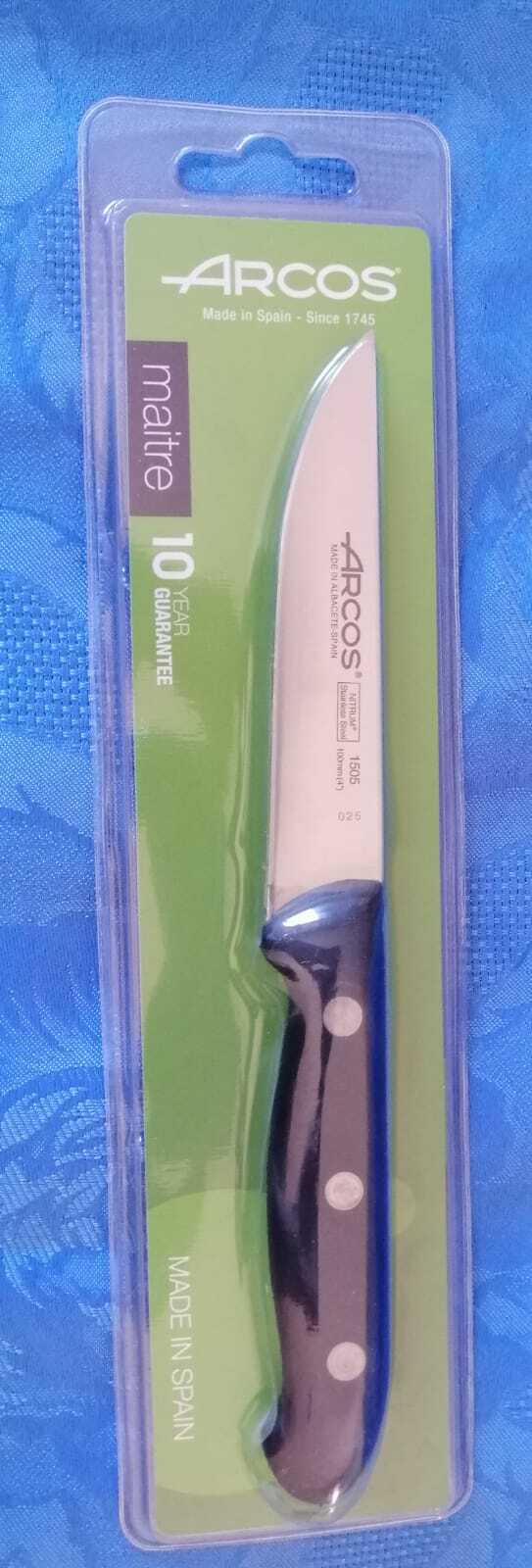 COLTELLO VERDURA CUCINA SPELUCCHINO MAITRE CM.10 ARCOS SPAIN VEGETABLE KNIFE