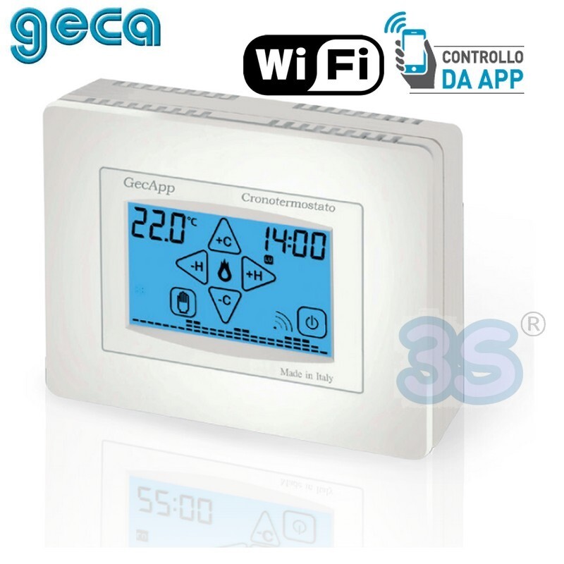Cronotermostato settimanale bianco WI-FI adsl touch screen 230V- GecApp Crono