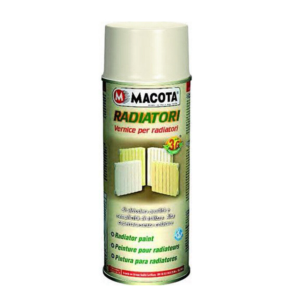 MACOTA RADIATORI vernice spray per alluminio acciaio ghisa 400 ml BIANCO PERLA