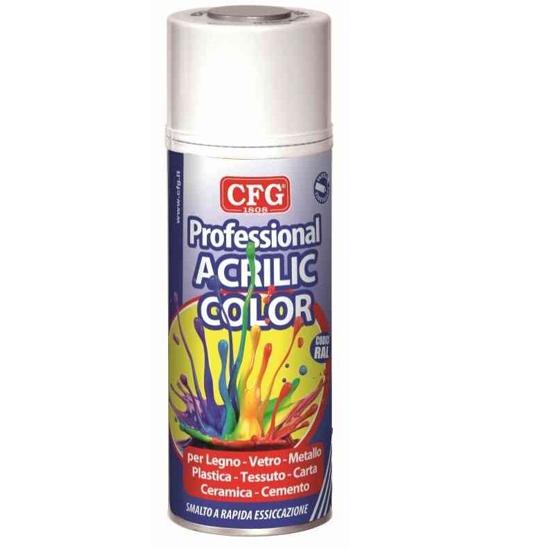 spray vernice acrilica professionale GIALLO CROMO RAL1007 400ml CFG RAPIDA spry