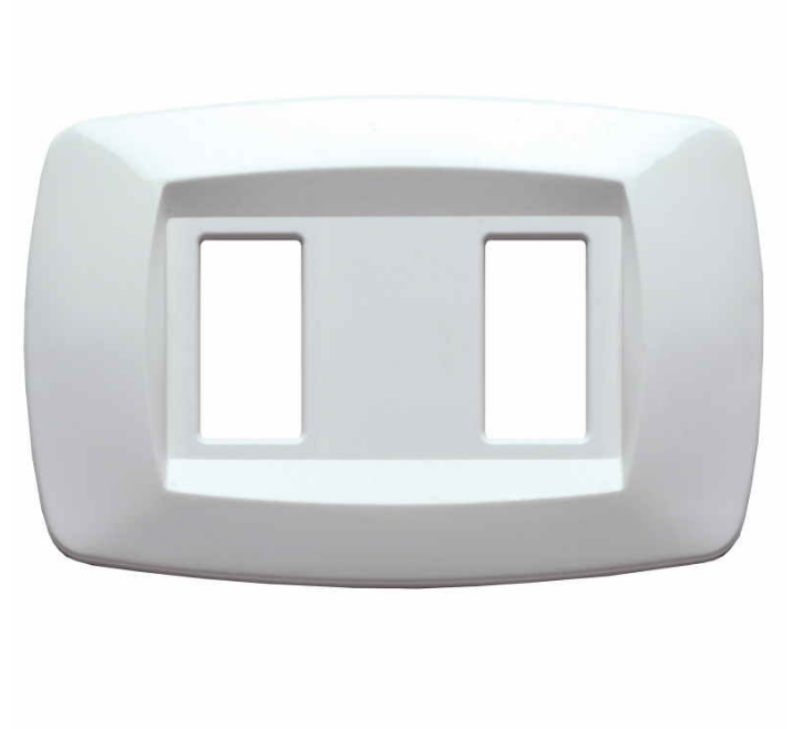 PLACCA BIANCA 2 FORI PER BTICINO MAGIC COMPATIBILE - MASTER Modì MD102