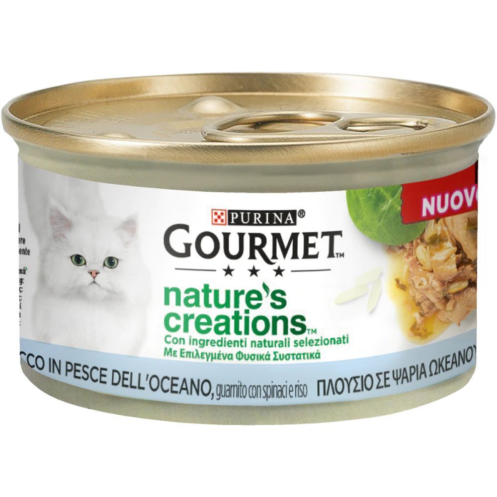 Gourmet Nature's Creations 85gr Pesce dell'Oceano con Spinaci e Riso