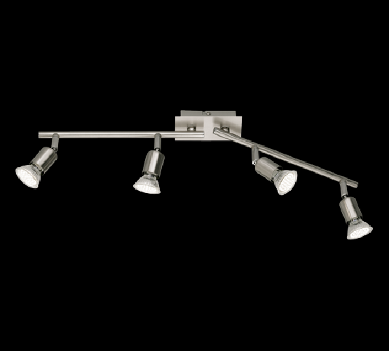 Faretti Barra 4 Spot Led a Soffitto Acciaio Moderno Nimes GD Trio