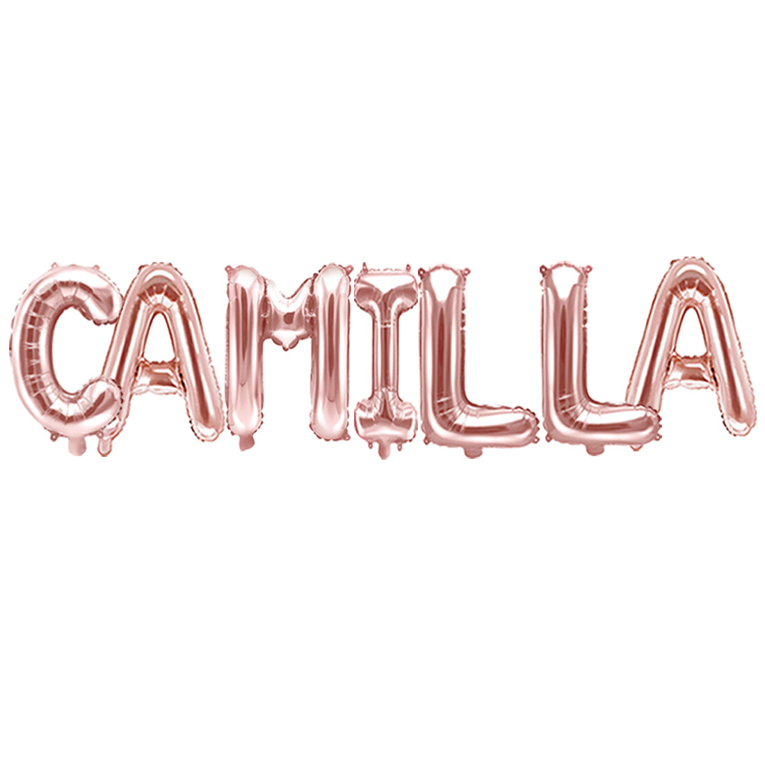 Palloncino FOIL MYLAR ROSA GOLD scritta nome CAMILLA 35 cm 0ZHC