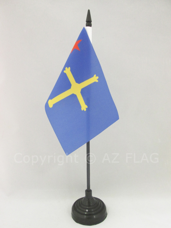BANDIERA DA TAVOLO ASTURIE INDIPENDENTISTA 15x10cm - PICCOLA BANDIERINA PRINCIPA