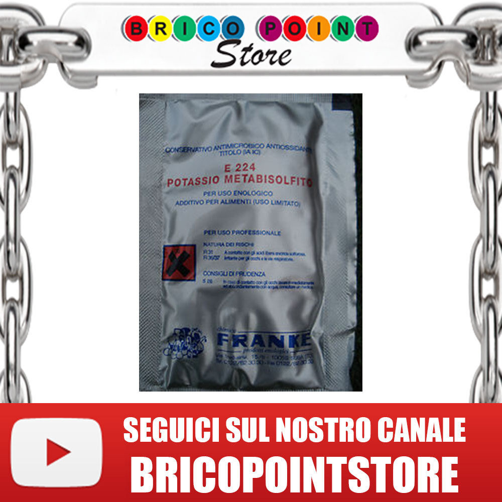 POTASSIO METABISOLFITO CONSERVATIVO ANTIMICROBICO ANTIOSSIDANTE USO ENOLOGICO