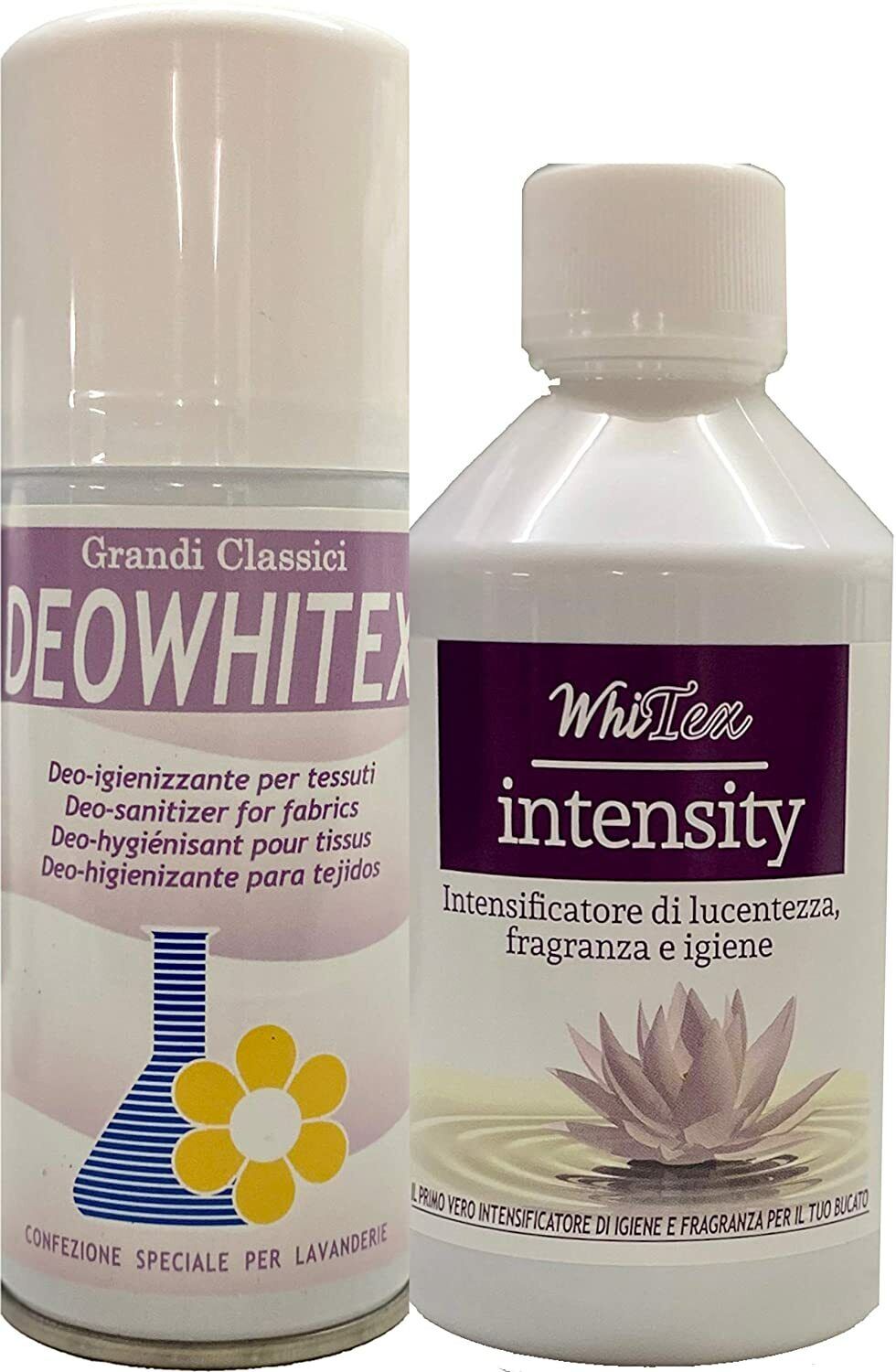 RAMPI Kit Igienizzante Profuma Bucato Whitex Concentrato Spray e Essenza Lavatri