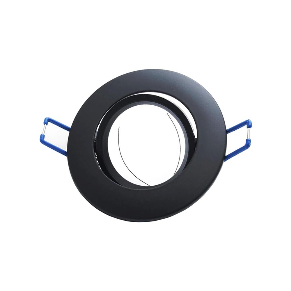 PORTA FARETTO DA INCASSO TONDO SUPPORTO PORTAFARETTO ORIENTABILE P12 NERO