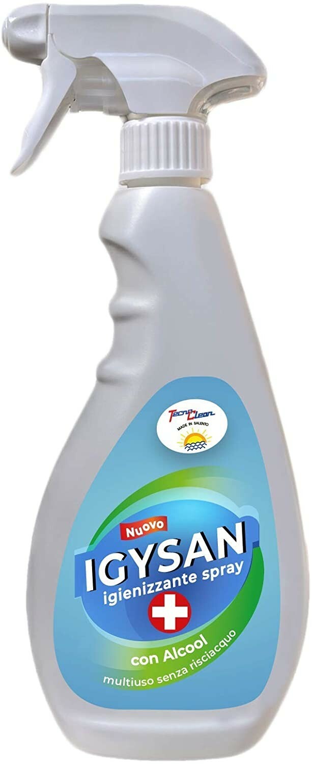 3 PZ Spray igienizzante Con Alcool per Superfici IGYSAN Detergente Multiuso