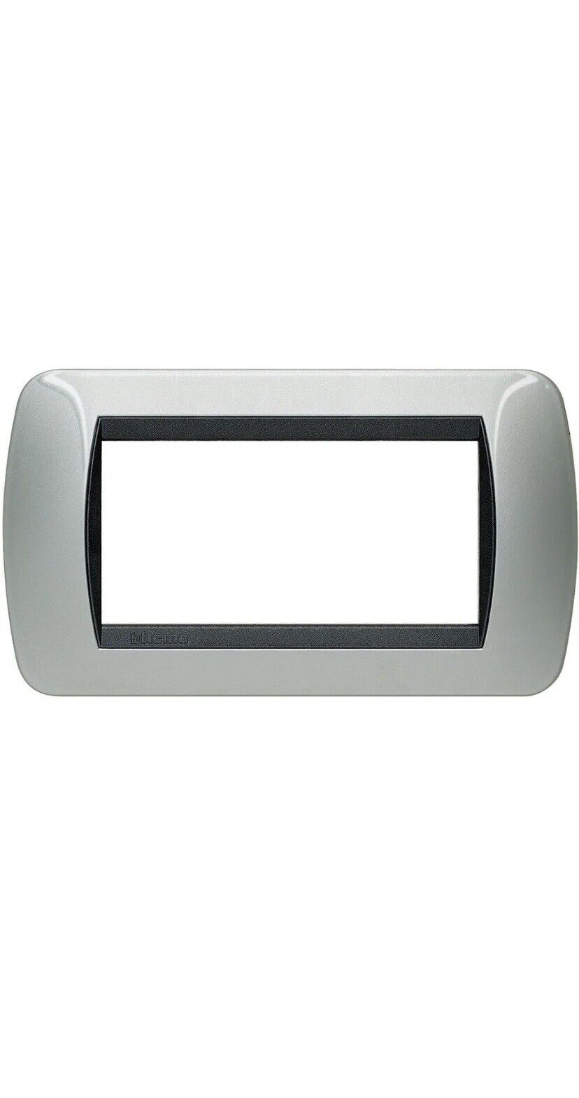 PLACCA BTICINO LIVING L4804AL 4MODULI ALLUMINIO