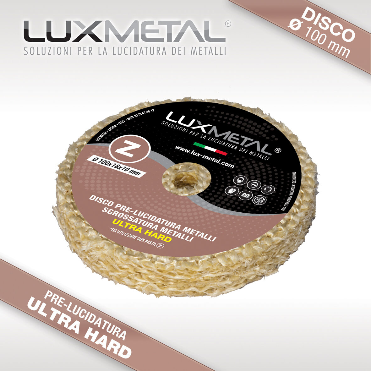 DISCO RUOTA IN SISAL PURA PRE LUCIDATURA METALLI OTTONE ACCIAIO INOX ALLUMINIO