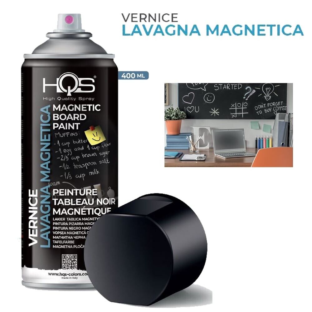 VERNICE SPRAY EFFETTO LAVAGNA MAGNETICA ML.400 HQS LAVAGNA MAGNETICA PER PARETI