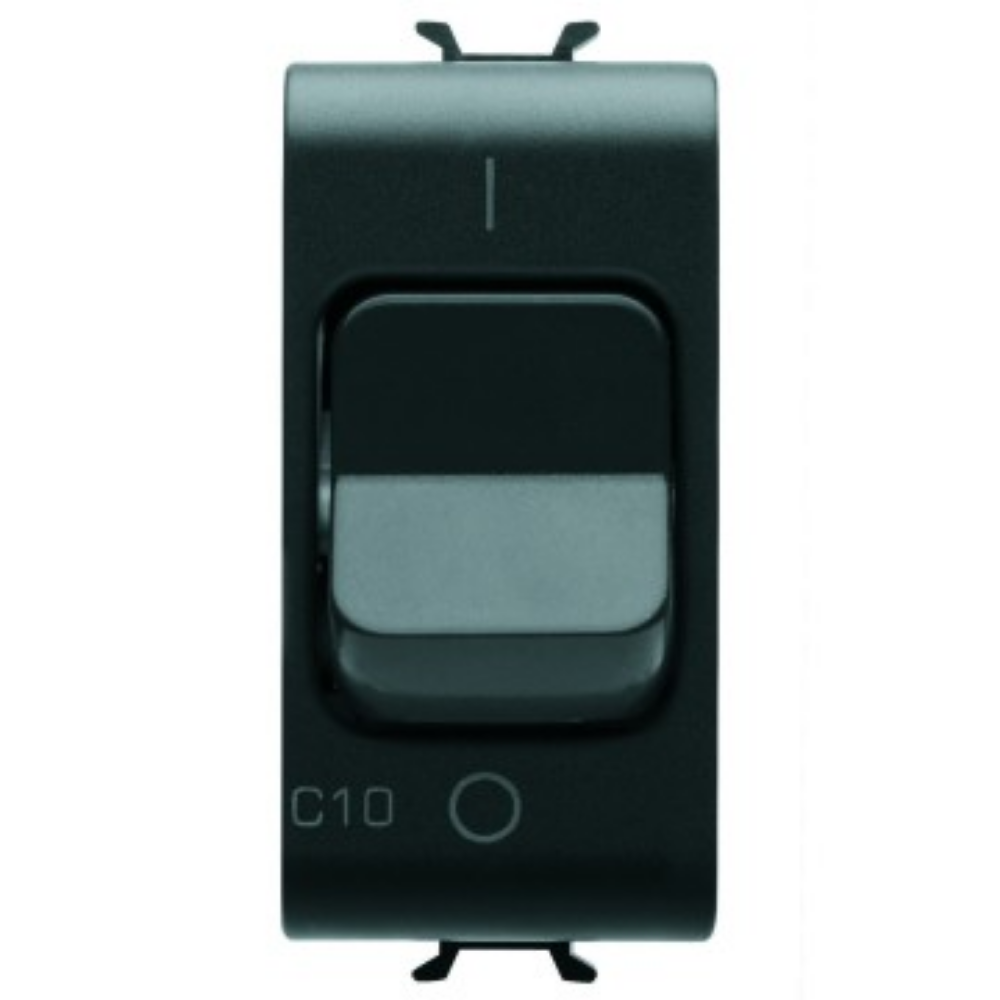 INTERRUTTORE AUTOMATICO MAGNETOTERMICO - 1P C10 3KA 230V AC 1M NERO  - GEW GW...