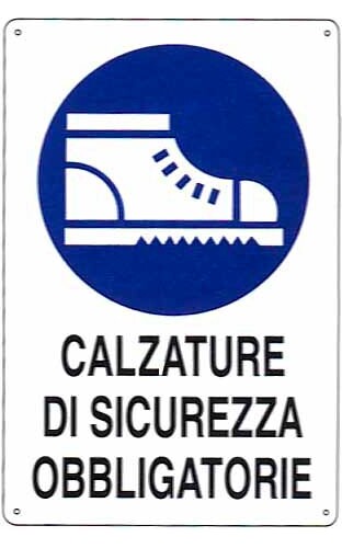 Mchr Cartello Calzature Sicurezza 20x 30 Alluminio - ALL13730