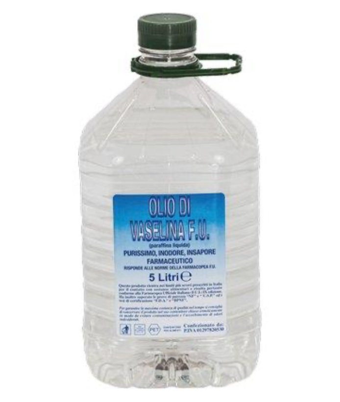 4 latte Olio di vaselina vasellina enologico farmaceutico F.U. 5 litri