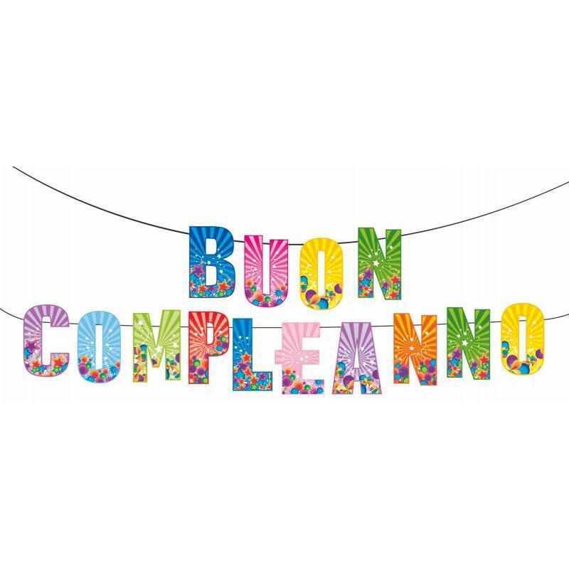 FESTONE BUON COMPLEANNO GIGANTE MT 4