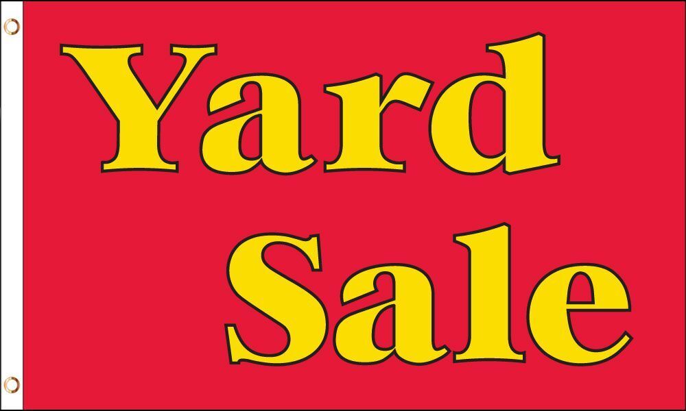 BANDIERA MERCATINO SVENDITA 150x90cm - BANDIERA YARD SALE 90 x 150 cm - Nuova