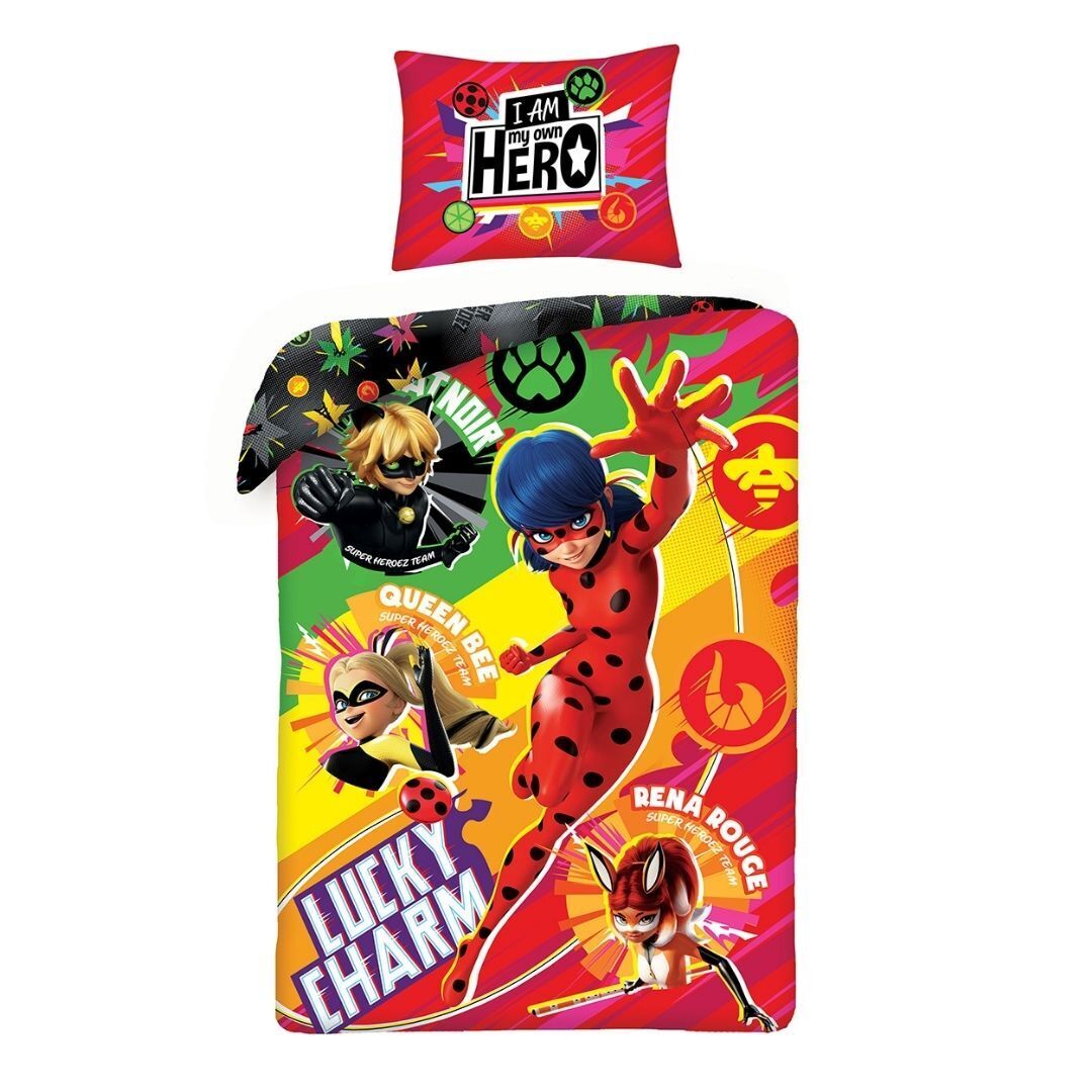 Parure Copripiumino Miracolous Ladybug I'm hero