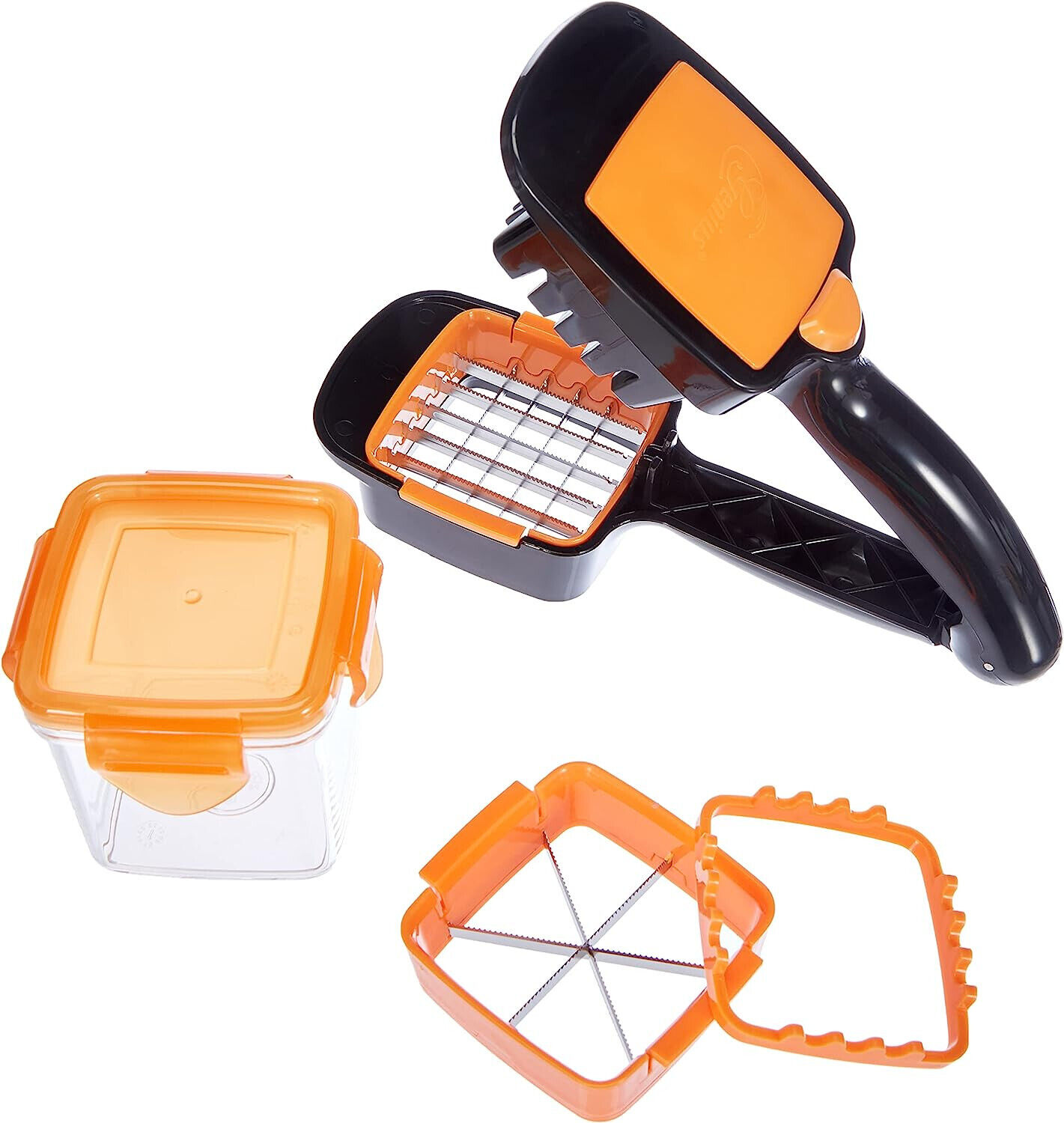 AFFETTA FRUTTA VERDURA CUCINA NICER DICER QUICK 5in1_3 GRIGLIE LAME ACCIAIO INOX