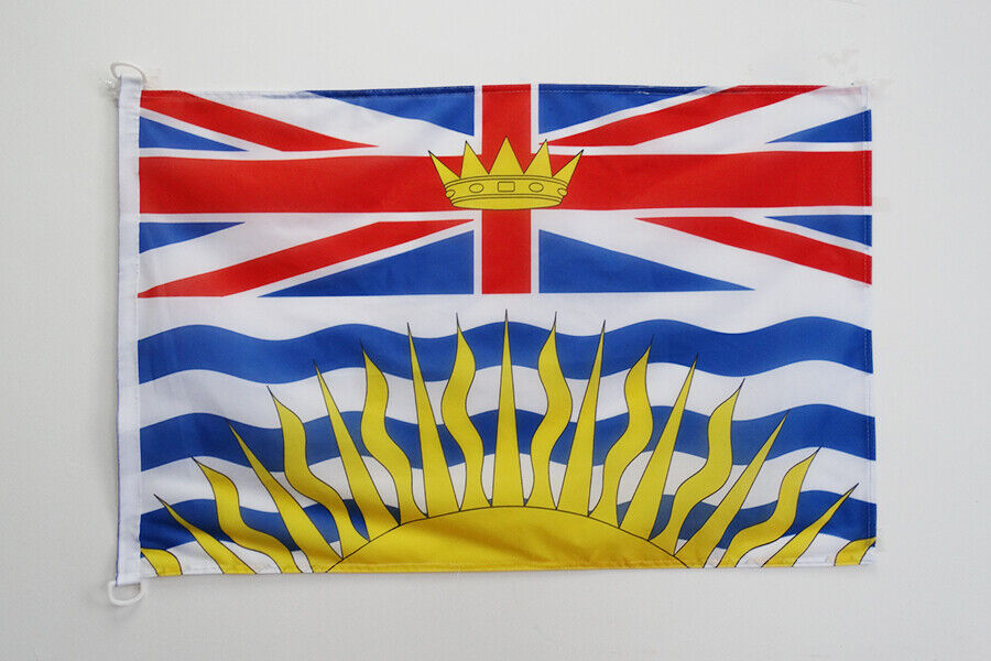 Pavillon nautique Colombie-Britannique 45x30cm - Drapeau de bateau canadien - Ca