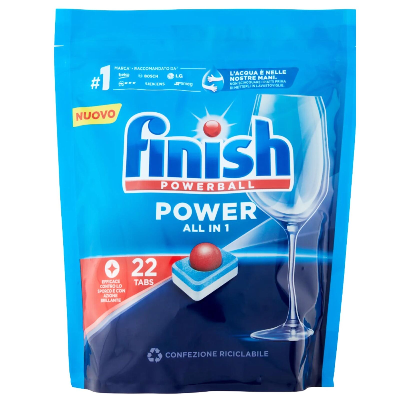 FINISH POWER ALL IN ONE PASTIGLIE PER LAVASTOVIGLIE 22PZ REGULAR