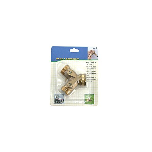 HOME 9622300 Connettore Ottone 3 Uscite Attrezzi Fai da Te Brico, Oro