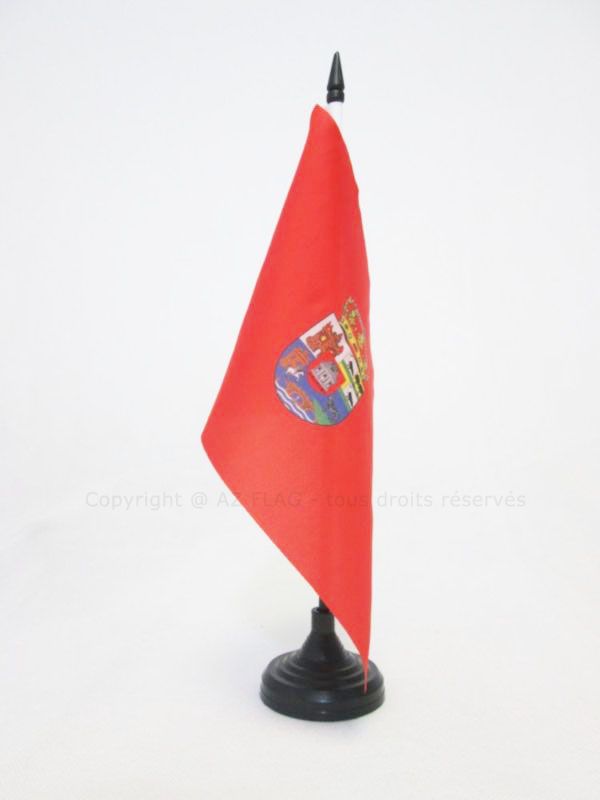 BANDIERA DA TAVOLO PROVINCIA SPAGNOLA DI CIUDAD REAL 21x14cm - PICCOLA BANDIERIN