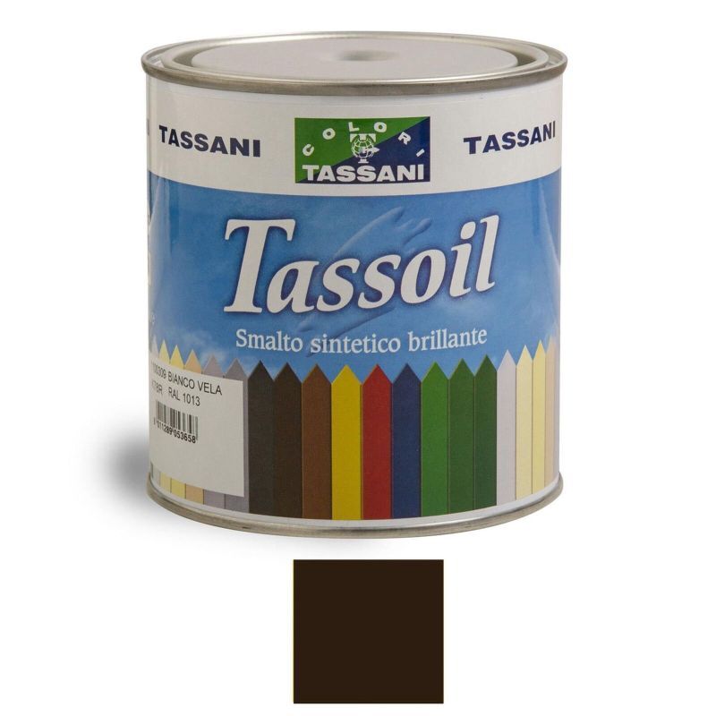 Tassoil Smalto Sintetico Brillante 750 ml Marrone RAL 8017
