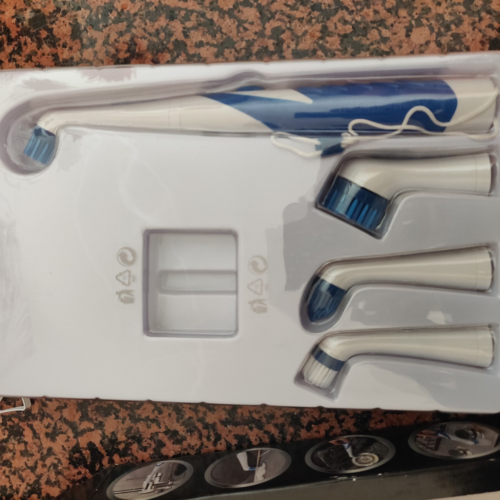 Spazzola Elettrica Rotante Senza Fili Pulizia Bagno, Ricaricabile Con Spazzole
